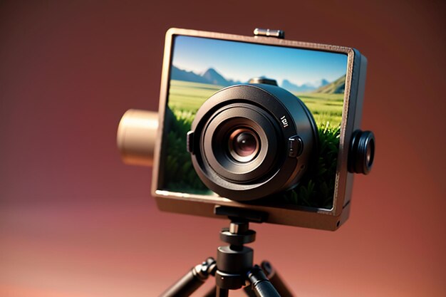 Camera Video Recorder Photography Professional Equipment Wallpaper Background Illustration