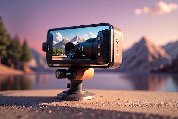 Camera Video Recorder Photography Professional Equipment Wallpaper Background Illustration