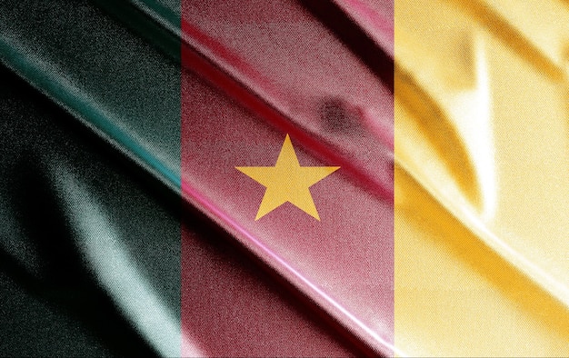 Cameroon 3d flag, beautiful country flag in the world, background, banner, postr, abstract. - image