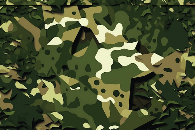 A camouflage background that is green and beige