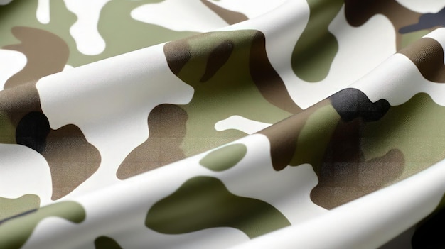 Photo a camouflage fabric that is green and white