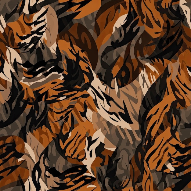 Camouflage Pattern Repeat Military Tactical and Versatile