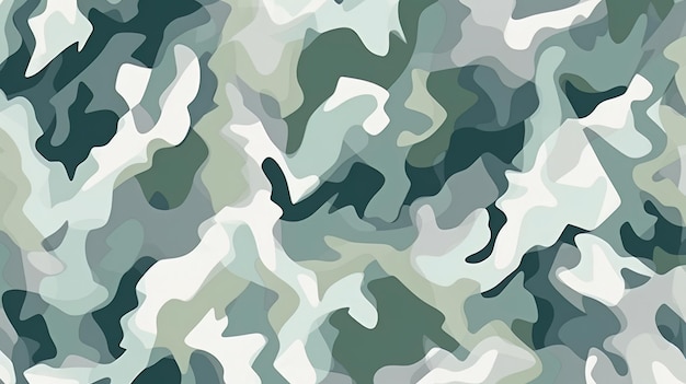 A camouflage print background in shades of green and yellow Generative ai