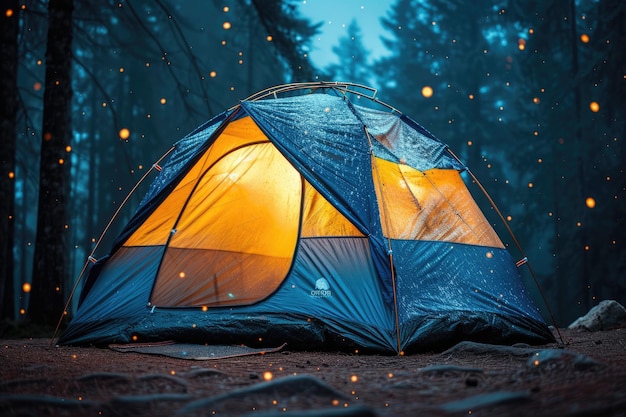 Camp out with tent in park professional photography