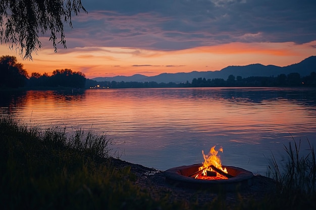 Campfire and Soothing Night Breeze photo