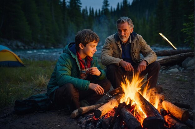 Campfire Stories FatherSon Camping