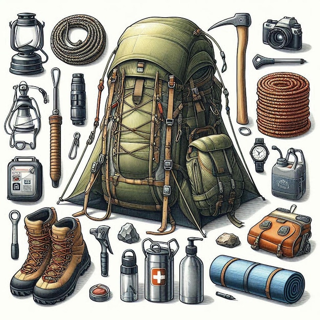 Camping and climbing gear