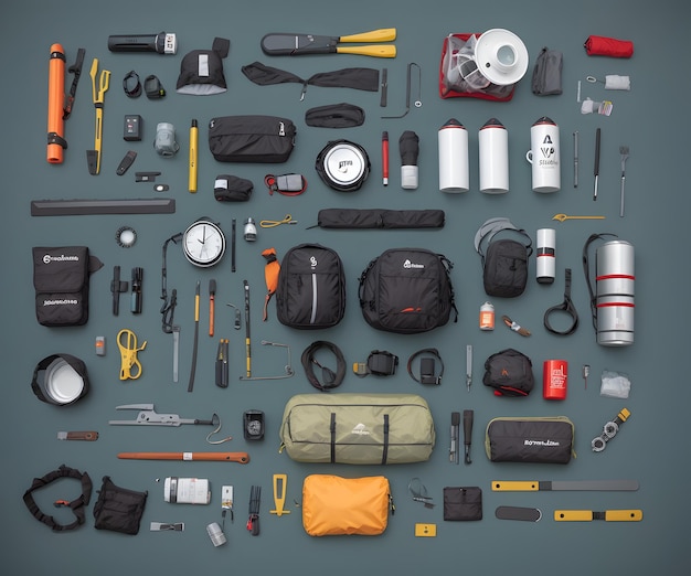 Camping gear knolling style