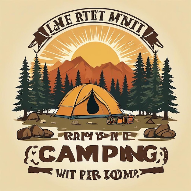 Camping illustration Design