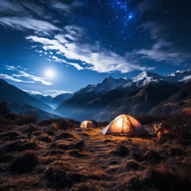 Camping under the Milky Way a serene adventure