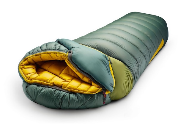 Camping in the mountains or sleeping under the stars in the desert this sleeping bag is the perfect way to stay warm and comfortable AI generative