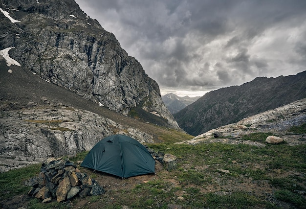 Camping in the mountains