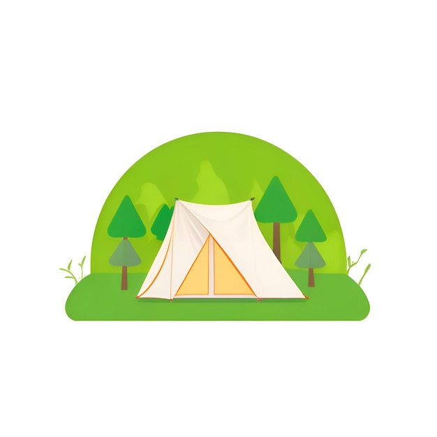 Camping place icon on white background