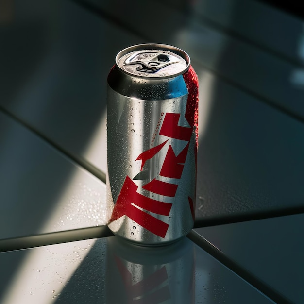 a can of bud light sits on a table