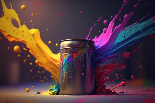 A can of paint Generative AI