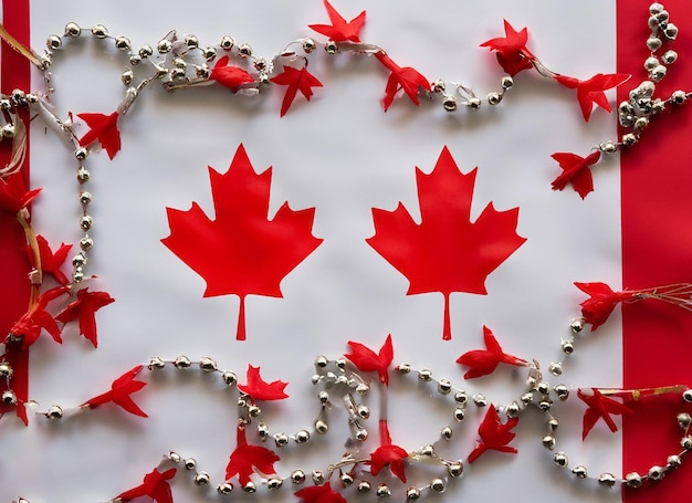 Canada day celebration background with gift concept