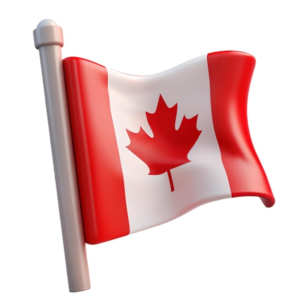 Photo canada flag 3d cartoon style illustration