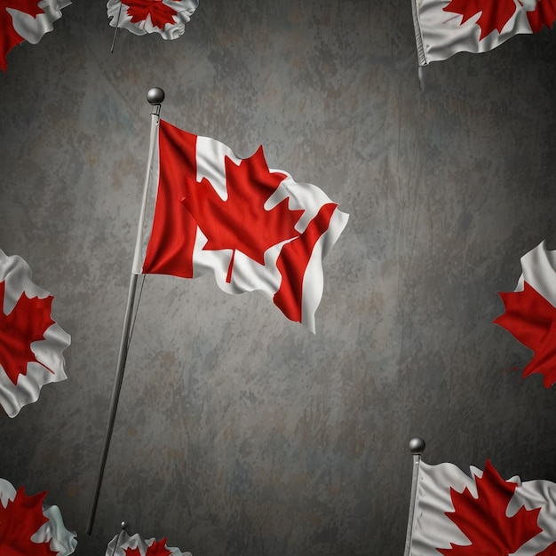 Photo canada flag background ai generative