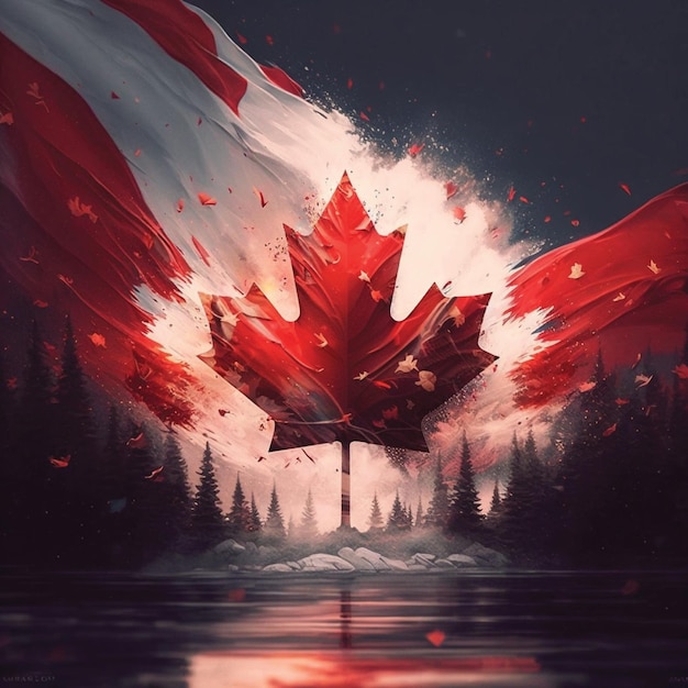 Canada flag with some effects