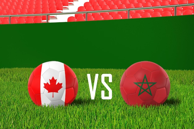 Canada Versus Morocco in Stadium