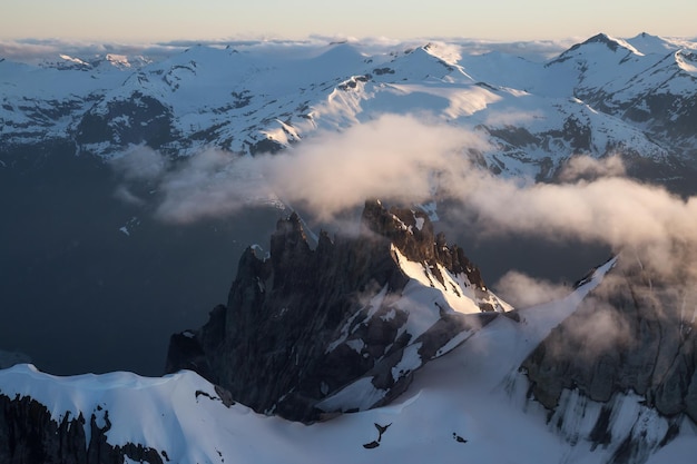 Canadian Mountain Landscape Aerial Nature Background