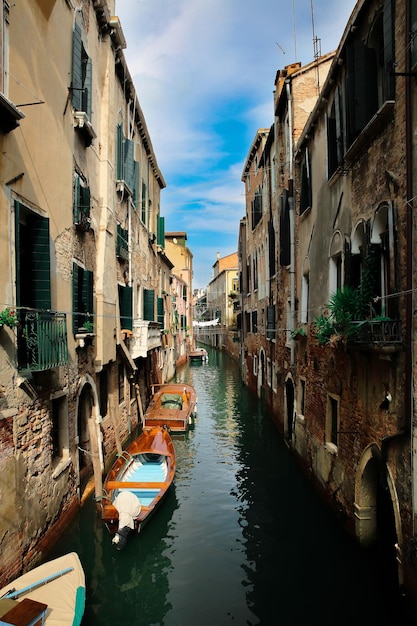 Canal cityscape in Venice, Italy