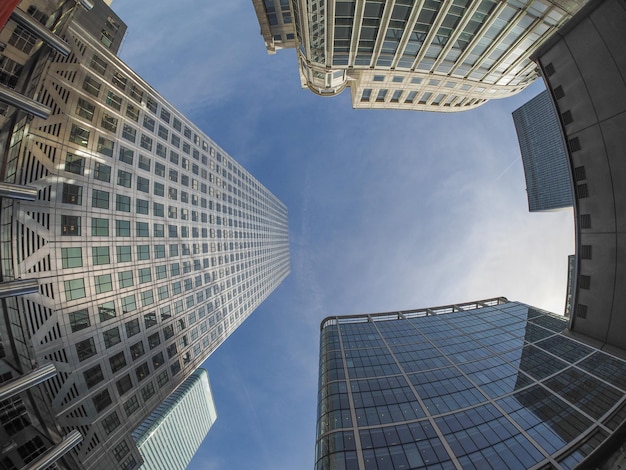 Canary Wharf skyline in London