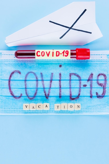 Canceled vacation travels with COVID19 Coronavirus concept Travel vacations cancelled Pandemic