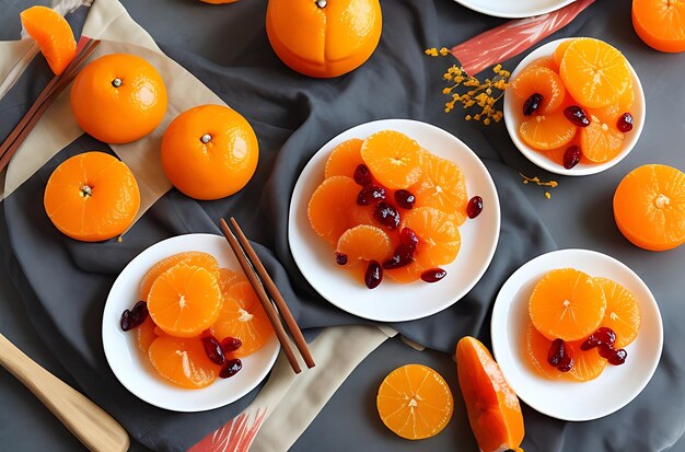 Candied Mandarin Oranges With Cranberries