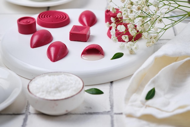 Candies with coconut filling and espresso for a delicious treat for your loved one