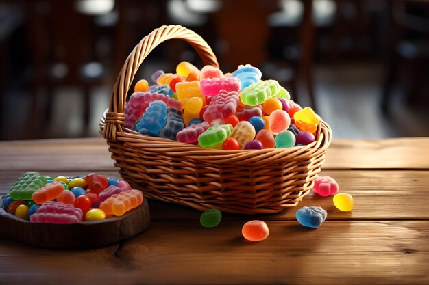 candies with jelly and sugar colorful array of different child sweets and treats