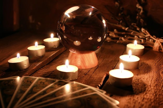 Candle divination tarot cards