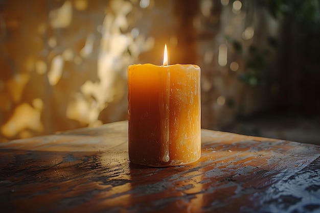 Candle Shadow as Silhouette Cast on Wall Flickering and Danc Creative Photo Of Elegant Background