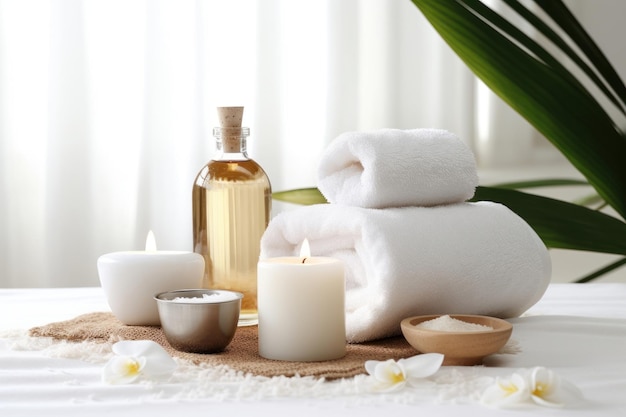 Candle towel spa spirituality