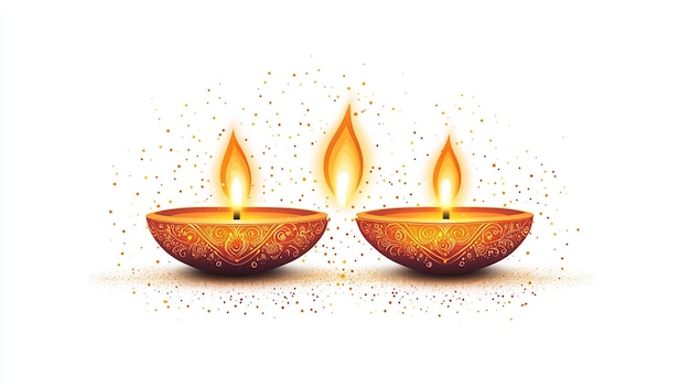 candles with a pattern of gold and red glitter on a white background