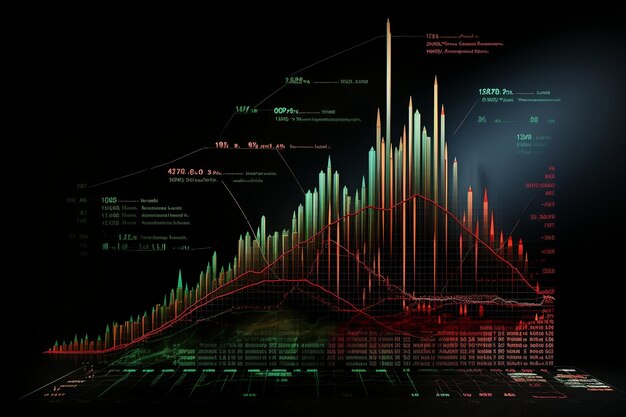 Candlestick chart and data of world financial market