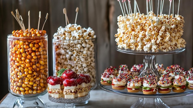 Photo candy buffet table