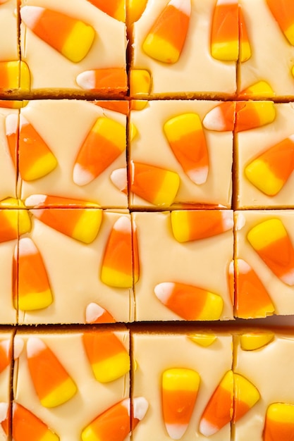 Candy corn fudge