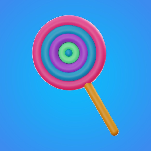 candy food and drink icon 3d rendering on isolated background