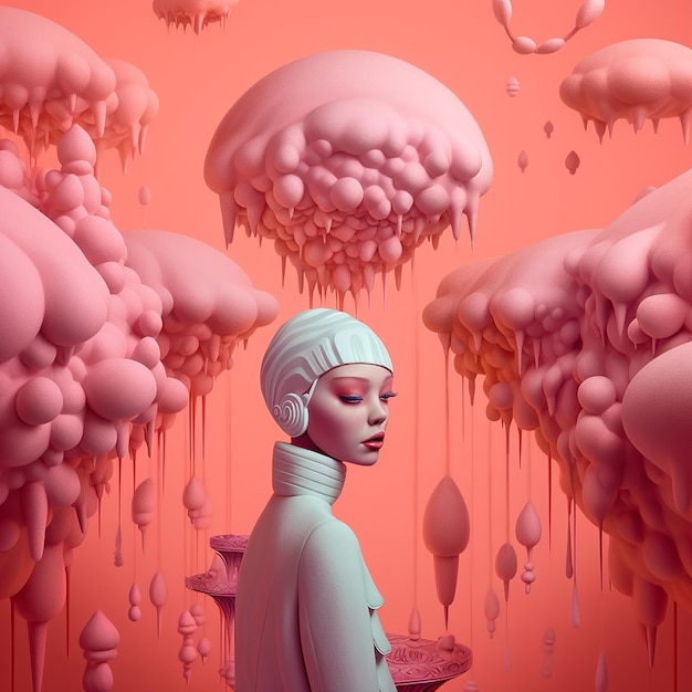 Candy inspired Futuristic Cyberpunk Fashion and Landscapes