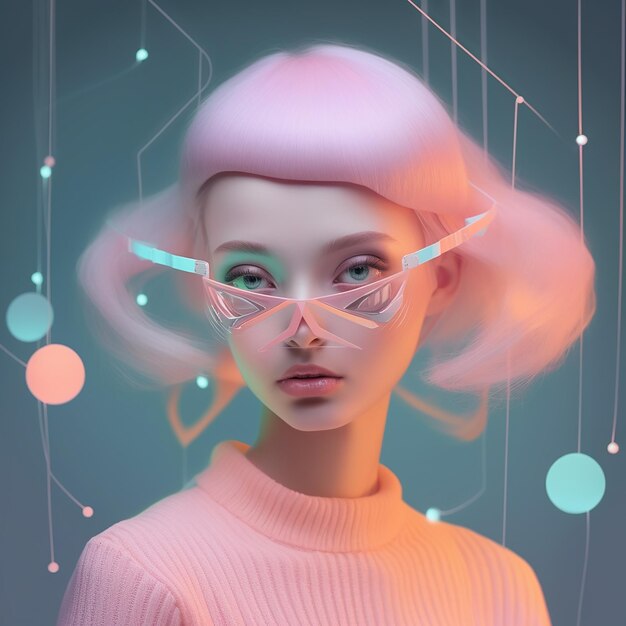 Candy inspired Futuristic Cyberpunk Fashion and Landscapes