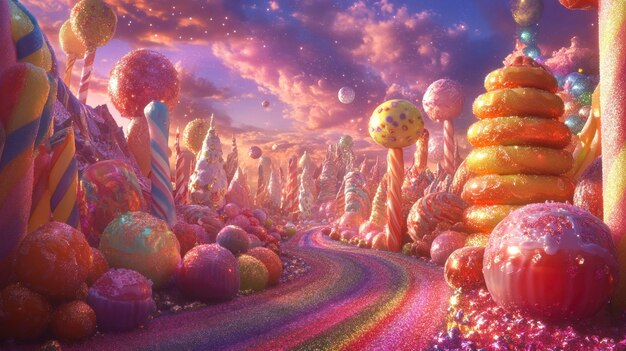 Photo candy land a sweet dreamscape