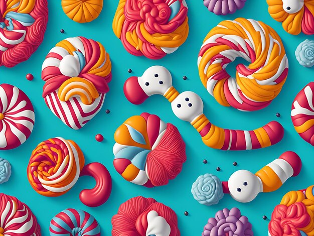 Candy Seamless patterns Ai generated