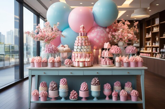 candy shop decoration in pastel color theme inspiration ideas