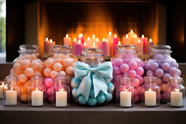 candy shop decoration in pastel color theme inspiration ideas