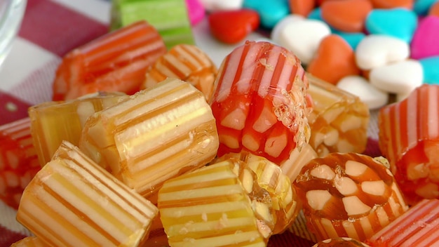 Candy Sweet Jelly Lolly and Delicious Sugar Dessert