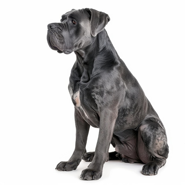 Cane Corso dog isolated on a solid white background full body isolated on white background Job ID 106bc7536ca2444f875f9cafc5229074