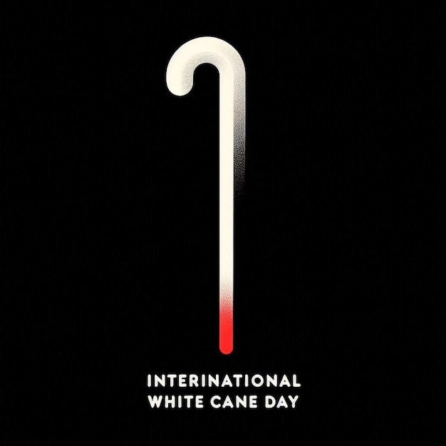 Cane for international white cane day vector art illustration