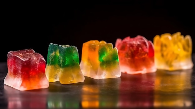 Cannabis CBDinfused rainbow gummy candy edibles