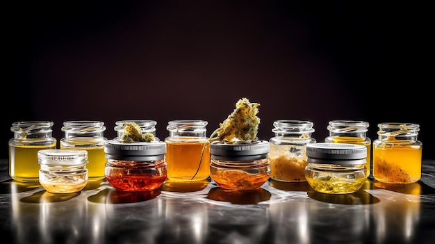 Cannabis Concentrates on glass jar